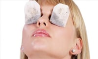 Tea bags on your eyes to reduce puffiness 